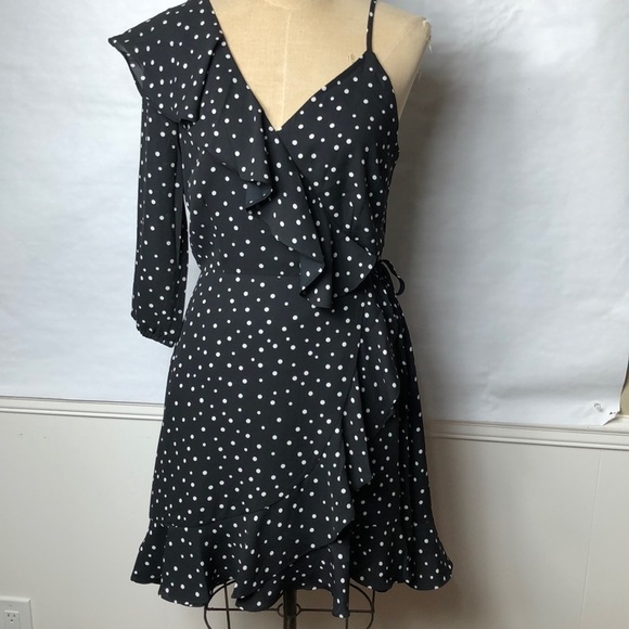 NWT Jack by BB Dakota one sleeve polka dot dress - Picture 3 of 8